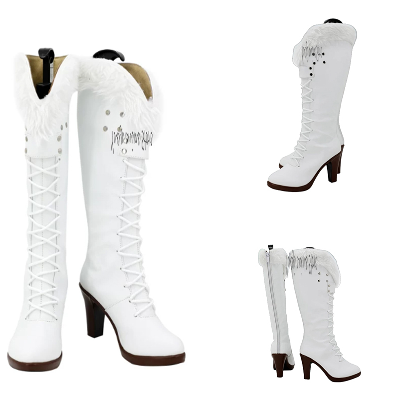 Anime Cosplay Nico Robin - Nico Robin White Long Cosplay Boots