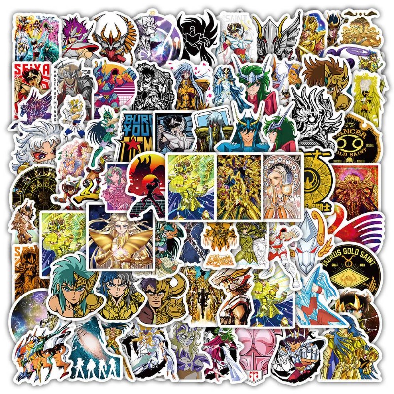 Anime Cosplay Roleplay - 101Pcs Saint Seiya Anime Stickers Cartoon