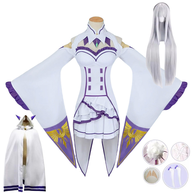 Re Zero Rem Wig - Emilia Cosplay Re Life in a