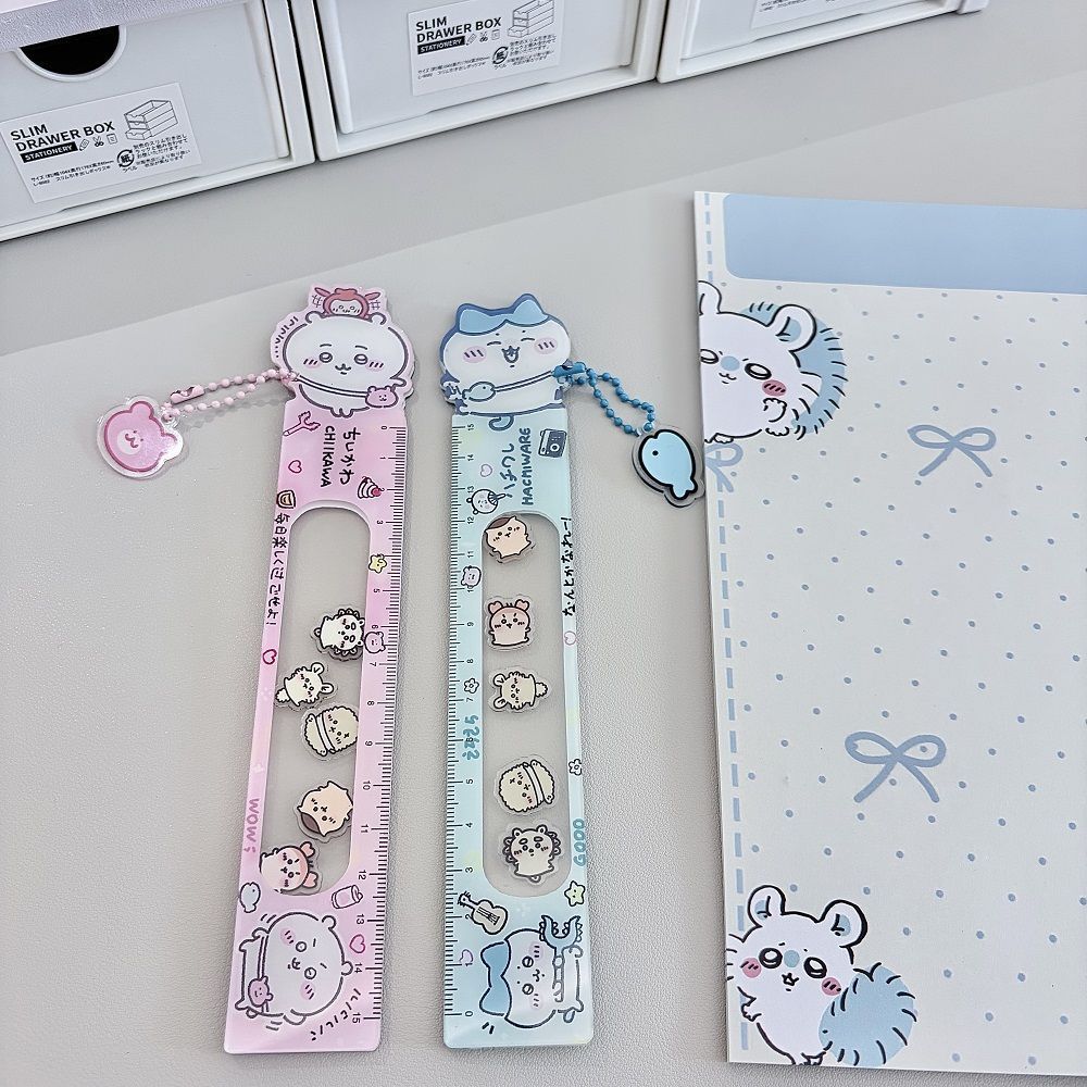 Anime Cosplay Drawing - Anime Chiikawa Cute Sliding Ruler With