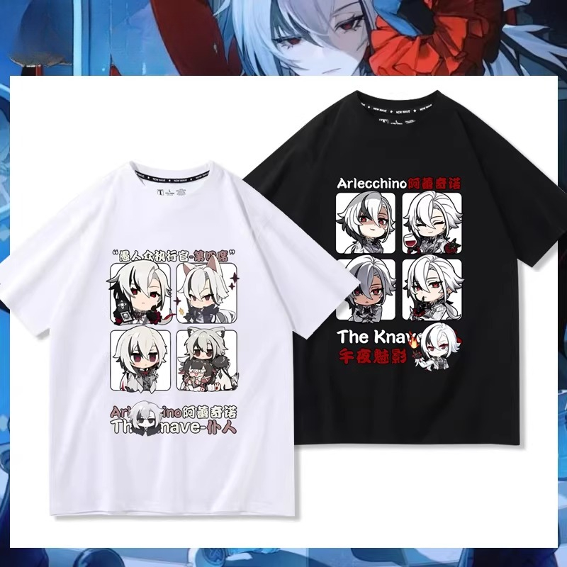 Cosplay Anime Basic - Anime Genshin Impact Arlecchino Cosplay Short