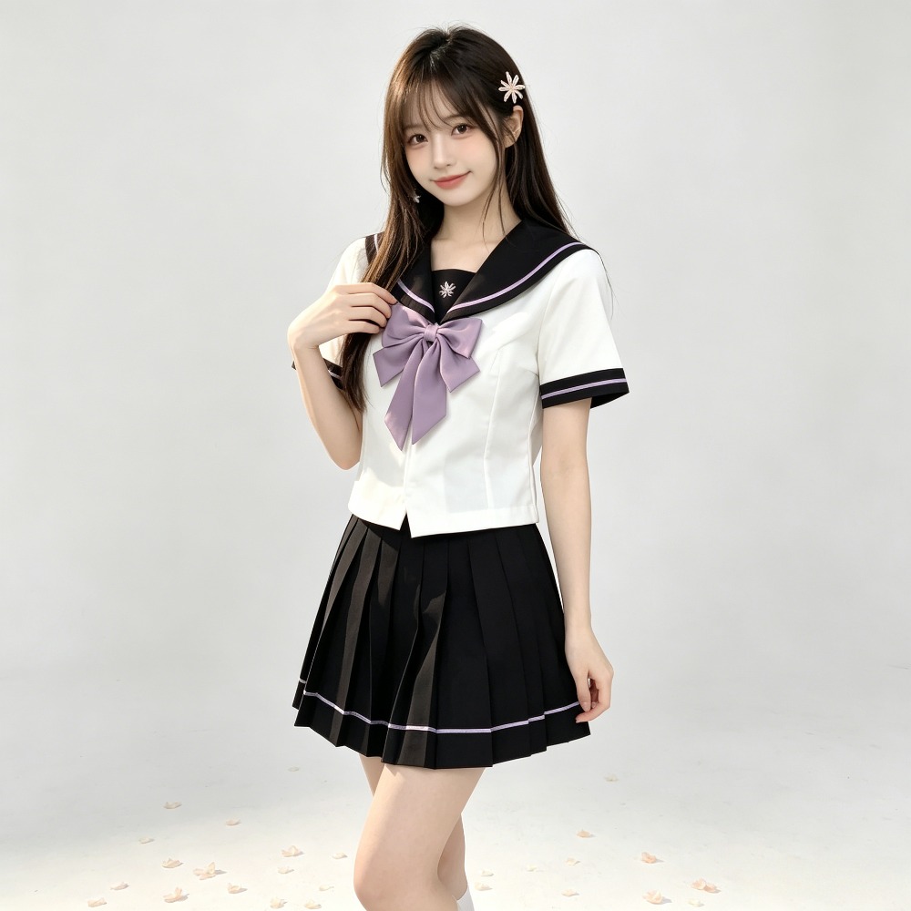 Cosplay Anime Basic - Basic Summer Waist-fit JK Sailor Suit,Japanese