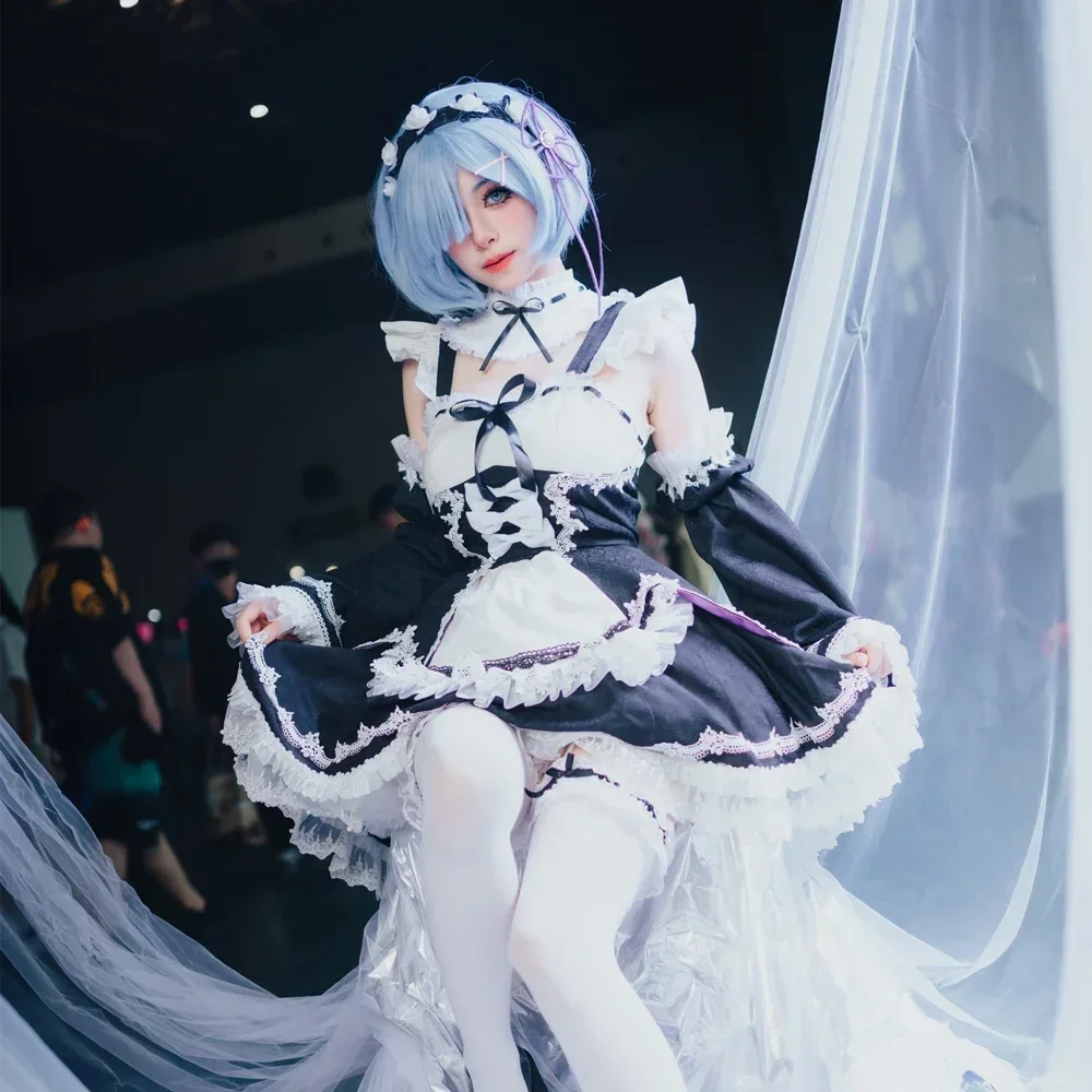 New Anime Maid Rem Cosplay Cos - Re Zero Rem Wig review and price