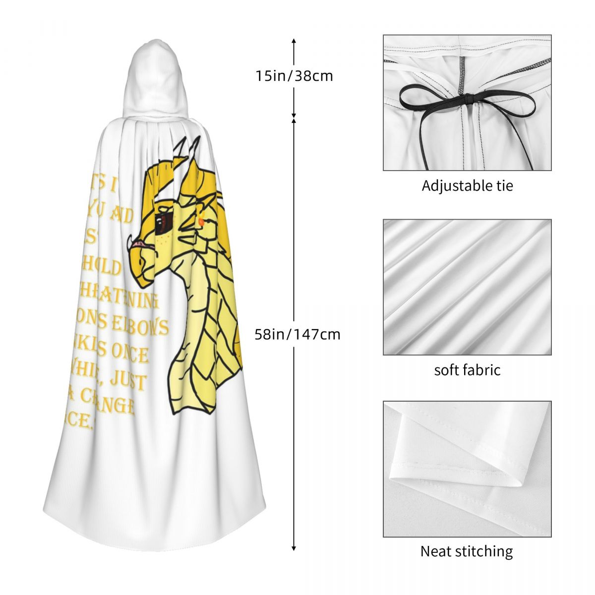Qibli Quote Long Hooded Cloak  - Anime Cosplay Quotes review and price