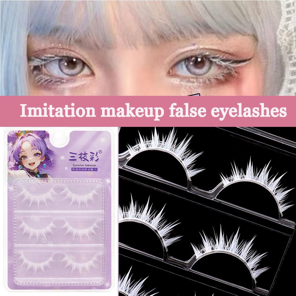 White False Eyelashes Cosplay  - Anime Cosplay Lashes review and price
