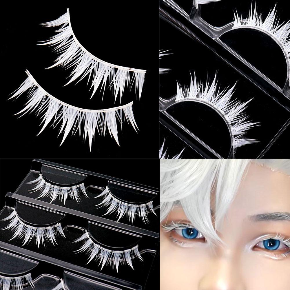 White False Eyelashes Cosplay  - Anime Cosplay Lashes review and price