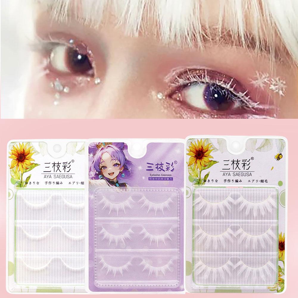 White False Eyelashes Cosplay  - Anime Cosplay Lashes review and price
