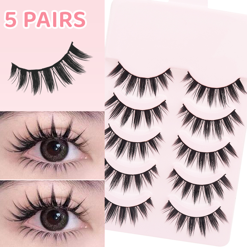 DINGSEN 5 Pairs Manga Lashes E - Anime Cosplay Lashes review and price