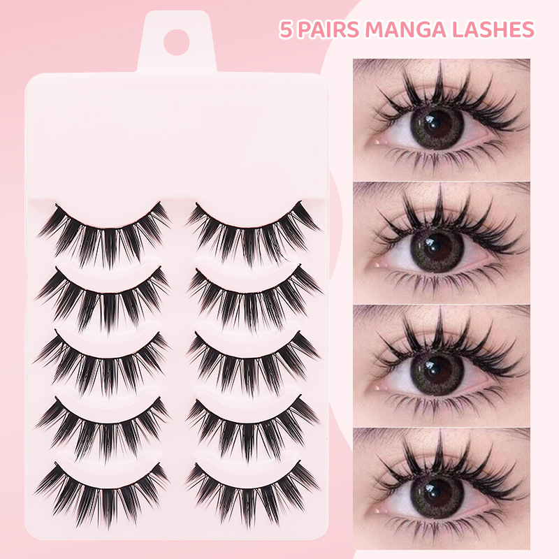 DINGSEN 5 Pairs Manga Lashes E - Anime Cosplay Lashes review and price