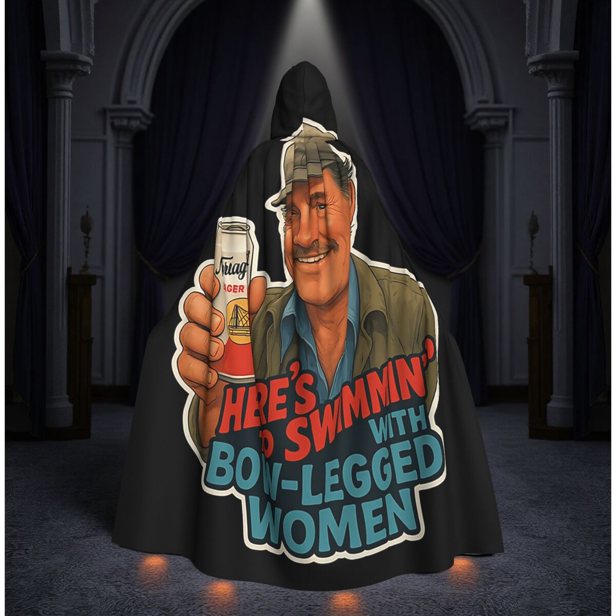 Heres To Swimmin Quint Jaws Mo - Anime Cosplay Quotes review and price