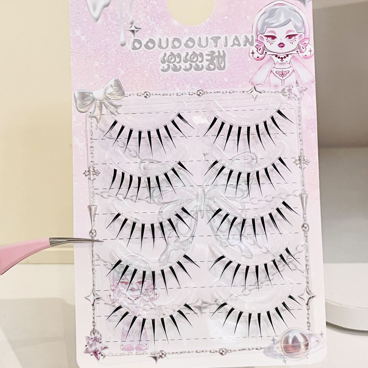 Doudoutian Wet Look Spiky Full - Anime Cosplay Lashes review and price