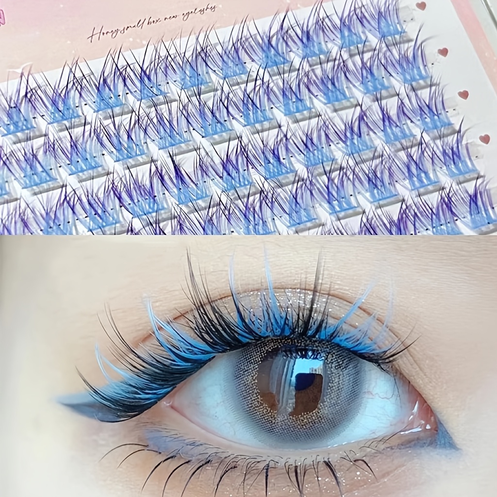 Mixiaohe Colorful Eyelashes 60 - Anime Cosplay Lashes review and price