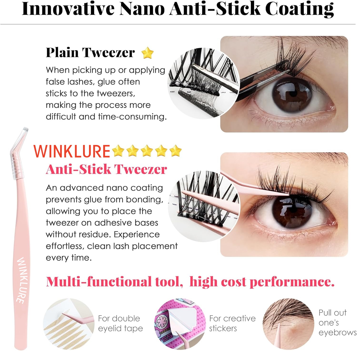 WINKLURE Self-Adhesive False E - Anime Cosplay Lashes review and price
